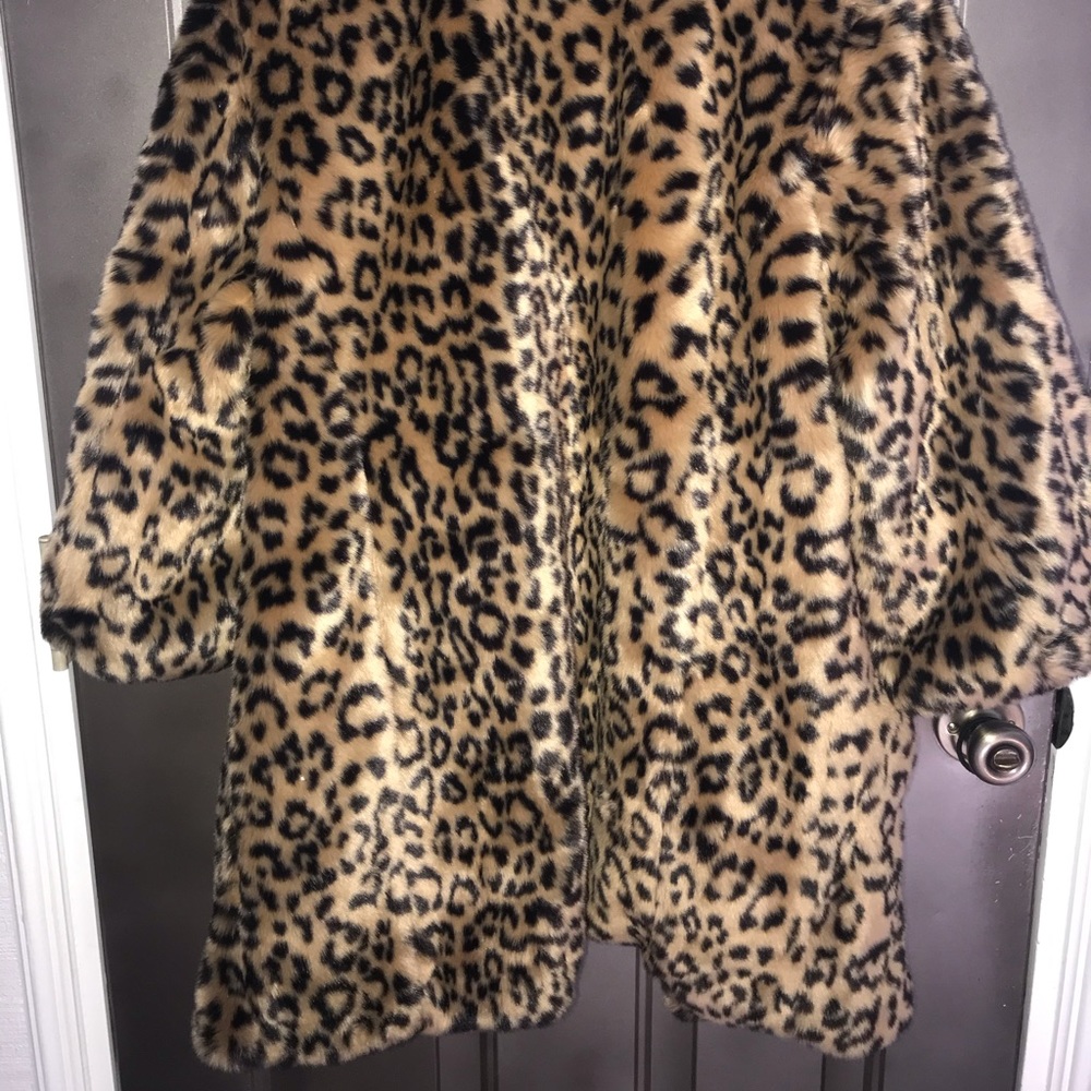 Faux Fur Leopard Coat